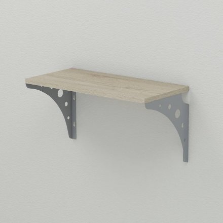 Полиця настінна Ferrum-decor Ханді 2 240x600x240 метал Сірий ДСП Сонома 16 мм (FRD-102592) Полиця настінна Ferrum-decor Ханді 2 240x600x240 метал Сірий ДСП Сонома 16 мм (FRD-102592)
