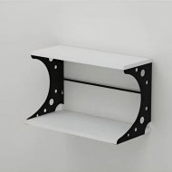 Настінна полиця Ferrum-decor Букін 330x500x240 метал Чорний ДСП Біле 16 мм (FRD-102842) Настінна полиця Ferrum-decor Букін 330x500x240 метал Чорний ДСП Біле 16 мм (FRD-102842)