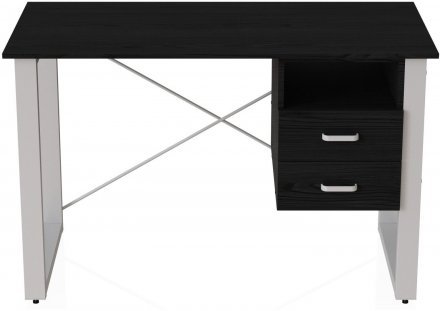 Письмовий стіл із ящиками Ferrum-decor Оскар 750x1400x600 метал Білий ДСП Сосна Кембра 16 мм (FRD-103243)