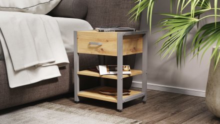 Тумба універсальна Ferrum-decor Вів'єн 1/2 50x41x40 сірий ДСП Дуб Артизан 16мм (FRD-104135) Тумба універсальна Ferrum-decor Вів'єн 1/2 50x41x40 сірий ДСП Дуб Артизан 16мм (FRD-104135)