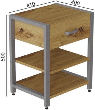 Тумба універсальна Ferrum-decor Вів'єн 1/2 50x41x40 сірий ДСП Дуб Артизан 16мм (FRD-104135) Тумба універсальна Ferrum-decor Вів'єн 1/2 50x41x40 сірий ДСП Дуб Артизан 16мм (FRD-104135)
