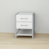 Тумба універсальна Ferrum-decor Вів'єн 2/1 50x41x40 сірий ДСП Біле 16мм (FRD-104181)