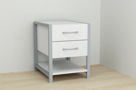 Тумба універсальна Ferrum-decor Вів'єн 2/1 50x41x40 сірий ДСП Біле 16мм (FRD-104181)