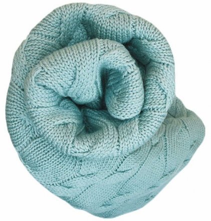 Плед плетений Premium Merino 80x100 см Sage lullalove-6661