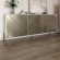 Комод з золотими металевими ніжками LION Амарант 168x40x76,5 см Бетон Style/Перламутровий металік (LION-041972)