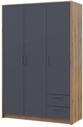 Шафа для одягу Doros Ронді Дуб Артизан/Графіт 3ДСП 121х52х195 DRS-011658 (80737814)
