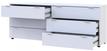 Комод Doros Рон 9 Білий 6 Ящиків 160х38х62 DRS-011777 (41516175)