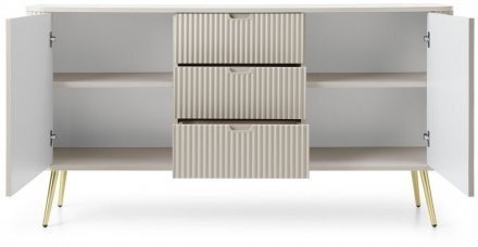 Комод Perfect Home Зова / Zova 2-дверний з 3 шухлядами і золотими ніжками KSZ168 Кашемір (PFH-091282)