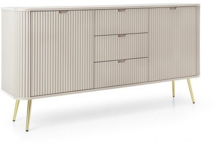 Комод Perfect Home Зова / Zova 2-дверний з 3 шухлядами і золотими ніжками KSZ168 Кашемір (PFH-091282)