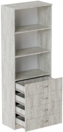 Шафа Анжело Ferrum-decor на 3 полиці з 4 ящики 1900x700x380 ДСП Бетон 16 мм (FRD-105024) Шафа Анжело Ferrum-decor на 3 полиці з 4 ящики 1900x700x380 ДСП Бетон 16 мм (FRD-105024)