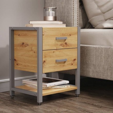 Тумба універсальна Ferrum-decor Вів'єн 2/1 50x41x40 сірий ДСП Дуб Сан-Марино 16мм (FRD-104182)