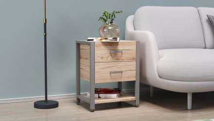 Тумба універсальна Ferrum-decor Вів'єн 2/1 50x41x40 сірий ДСП Дуб Сан-Марино 16мм (FRD-104182)