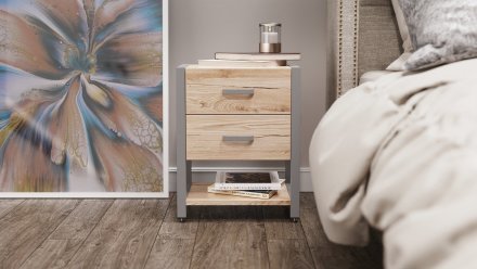 Тумба універсальна Ferrum-decor Вів'єн 2/1 50x41x40 сірий ДСП Дуб Сан-Марино 16мм (FRD-104182)