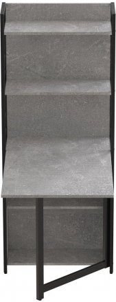 Стіл книжка з етажеркою Практик 2 Ferrum-decor 1555x640x990 Чорний метал ДСП Бетон 16 мм (FRD-104631) Стіл книжка з етажеркою Практик 2 Ferrum-decor 1555x640x990 Чорний метал ДСП Бетон 16 мм (FRD-104631)