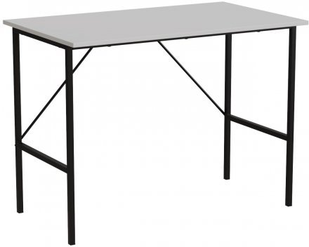 Стіл письмовий Line Тайм Ferrum-decor 750x1000x600 Чорний метал ДСП Біле 16 мм (FRD-104871)