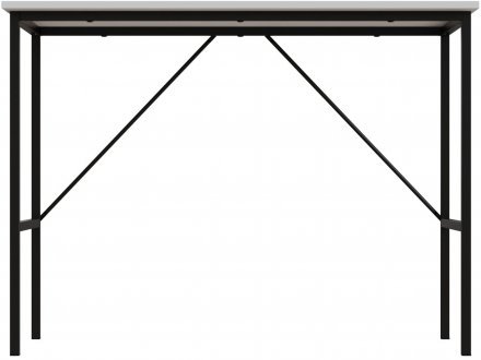 Стіл письмовий Line Тайм Ferrum-decor 750x1000x600 Чорний метал ДСП Біле 16 мм (FRD-104871)