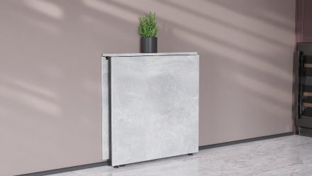 Стіл-книга трансформер Оріон 2 Ferrum-decor 750x1520x730 Чорний метал ДСП Бетон 16 мм (FRD-104589)