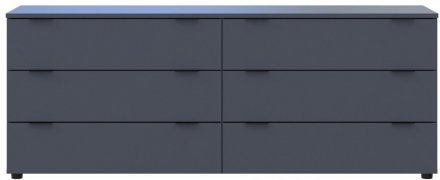 Комод Doros Рон 9 Графіт 6 Ящиків 160х38х62 DRS-011778 (41516176)