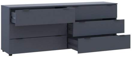 Комод Doros Рон 9 Графіт 6 Ящиків 160х38х62 DRS-011778 (41516176)