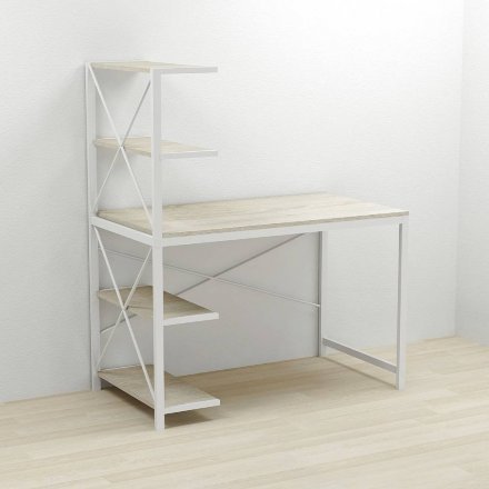 Комп'ютерний стіл Ferrum-decor Джек 75x140x60 Білий ДСП Сонома (FRD-104410)