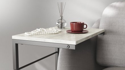 Столик приставний Террі Ferrum-decor 650x440x330 Чорний метал ДСП Бетон 16 мм (FRD-104654) Столик приставний Террі Ferrum-decor 650x440x330 Чорний метал ДСП Бетон 16 мм (FRD-104654)