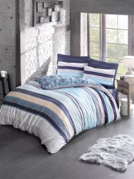 Постільний комплект 200х220 см Ranforce Aras блакитний