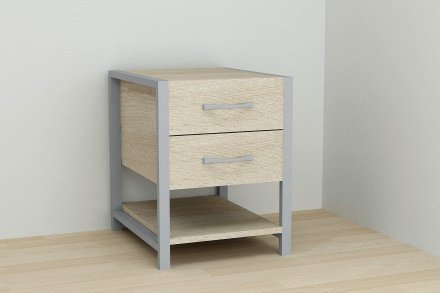 Тумба універсальна Ferrum-decor Вів'єн 2/1 50x41x40 сірий ДСП Дуб Сонома 16мм (FRD-104183)