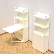 Стіл книжка з етажеркою Практик 2 Ferrum-decor 1555x640x990 Білий метал ДСП Біле 16 мм (FRD-104632) Стіл книжка з етажеркою Практик 2 Ferrum-decor 1555x640x990 Білий метал ДСП Біле 16 мм (FRD-104632)