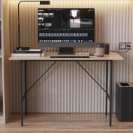 Стіл письмовий Line Тайм Ferrum-decor 750x1000x600 Чорний метал ДСП Дуб Сан-Марино 16 мм (FRD-104872)