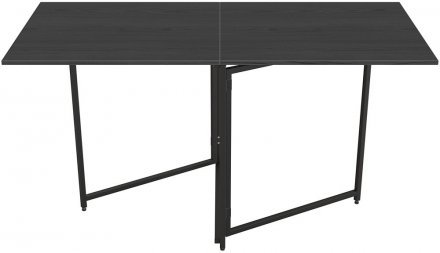 Стіл трансформер книга Панама Ferrum-decor 75x148x68 Чорний метал ДСП Сосна Кембра 16 мм (FRD-106826)