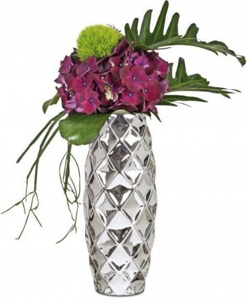 Ваза для квітів Mirror Silver кераміка 47" дзеркальний 62225 (73301)