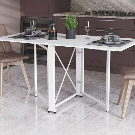 Стіл-книга трансформер Оріон 2 Ferrum-decor 750x1520x730 Білий метал ДСП Біле 16 мм (FRD-104590) Стіл-книга трансформер Оріон 2 Ferrum-decor 750x1520x730 Білий метал ДСП Біле 16 мм (FRD-104590)