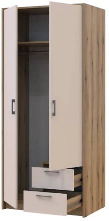 Шафа для одягу Doros Ронді Дуб Артизан/Кашемір 2ДСП 82х52х195 DRS-011660 (80737805)