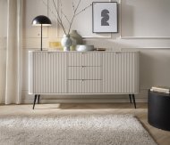 Комод Perfect Home Зова / Zova 2-дверний з 3 шухлядами і чорними ніжками KSZ168 Кашемір (PFH-091281)