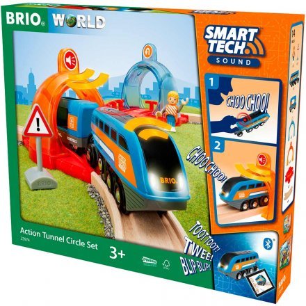 Дитяча залізниця Smart Tech кругова з тунелями (33974)