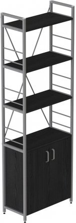 Етажерка 4/60 Ferrum-decor Серії Конект із тумбою 179x60x28 Сірий ДСП Сосна Кембра (FRD-102479)