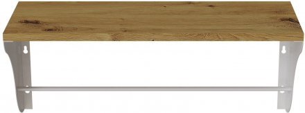 Настінна полиця Ferrum-decor Комфі 260x500x240 метал Білий ДСП Дуб Артизан 16 мм (FRD-102728)