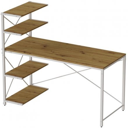 Комп'ютерний стіл Ferrum-decor Джек 75x140x60 Білий ДСП Артизан (FRD-104412)
