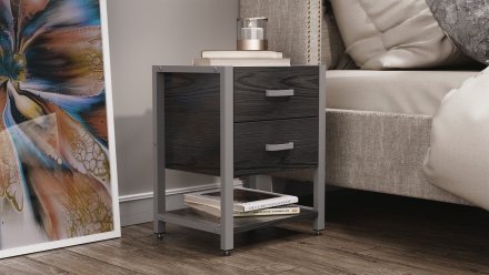 Тумба універсальна Ferrum-decor Вів'єн 2/1 50x41x40 сірий ДСП Сосна Кембра 16мм (FRD-104185)