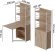 Стіл книжка з етажеркою Практик 2 Ferrum-decor 1555x640x990 Білий метал ДСП Дуб Сан-Марино 16 мм (FRD-104633)