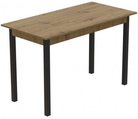Стіл кухонний Ferrum-decor Маріо 75x120x60 Чорний ДСП Дуб Артизан 16мм (FRD-105727)