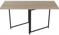 Стіл трансформер книга Панама Ferrum-decor 75x148x68 Чорний метал ДСП Дуб Сонома 16 мм (FRD-106828)