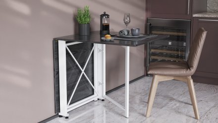 Стіл-книга трансформер Оріон 2 Ferrum-decor 750x1520x730 Білий метал ДСП Сосна Кембра 16 мм (FRD-104592)