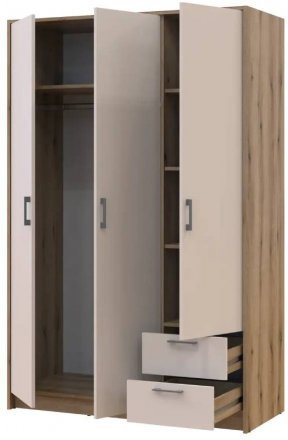 Шафа для одягу Doros Ронді Дуб Артизан/Кашемір 3ДСП 121х52х195 DRS-011661 (80737815)