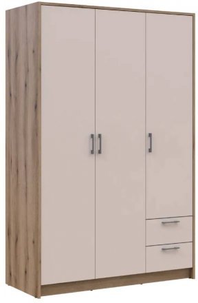 Шафа для одягу Doros Ронді Дуб Артизан/Кашемір 3ДСП 121х52х195 DRS-011661 (80737815)