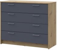 Комод Doros Ронді Дуб Артизан/Графіт 4 ящики 100х40х82 DRS-011781 (41516186)