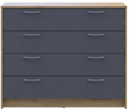 Комод Doros Ронді Дуб Артизан/Графіт 4 ящики 100х40х82 DRS-011781 (41516186) Комод Doros Ронді Дуб Артизан/Графіт 4 ящики 100х40х82 DRS-011781 (41516186)