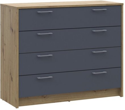 Комод Doros Ронді Дуб Артизан/Графіт 4 ящики 100х40х82 DRS-011781 (41516186) Комод Doros Ронді Дуб Артизан/Графіт 4 ящики 100х40х82 DRS-011781 (41516186)