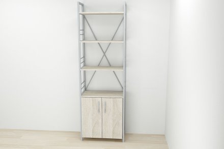 Етажерка 4/60 Ferrum-decor Серії Конект із тумбою 179x60x28 Сірий ДСП Сонома (FRD-102480) Етажерка 4/60 Ferrum-decor Серії Конект із тумбою 179x60x28 Сірий ДСП Сонома (FRD-102480)
