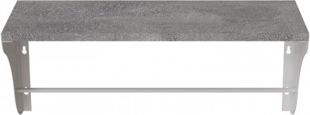Настінна полиця Ferrum-decor Комфі 260x500x240 метал Білий ДСП Бетон 16 мм (FRD-102729)